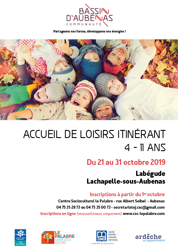 Accueil De Loisirs Itinérant : Les Inscriptions Pour Octobre ...