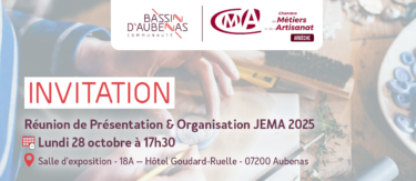 Professionnels des Métiers d’Art du Bassin d’Aubenas : participez aux JEMA 2025